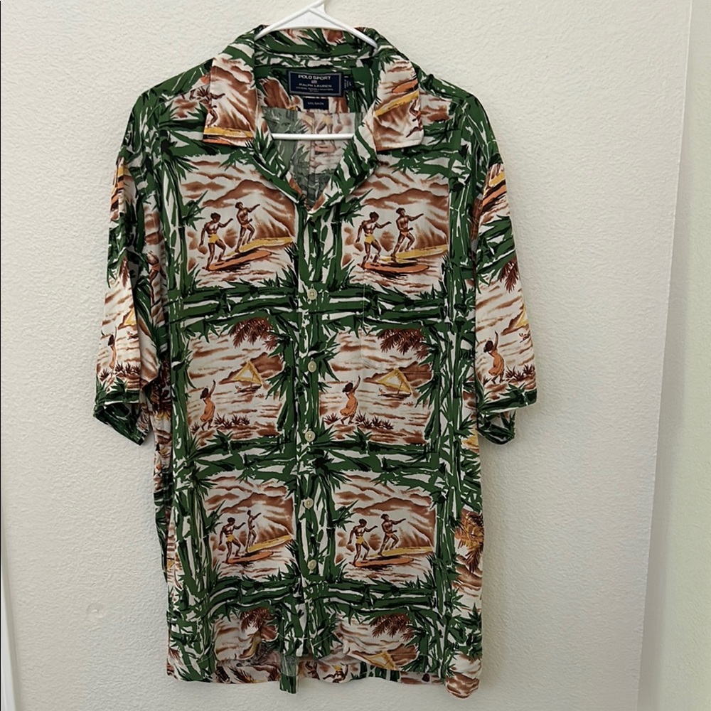 Vintage Polo Sport Camp Shirt L